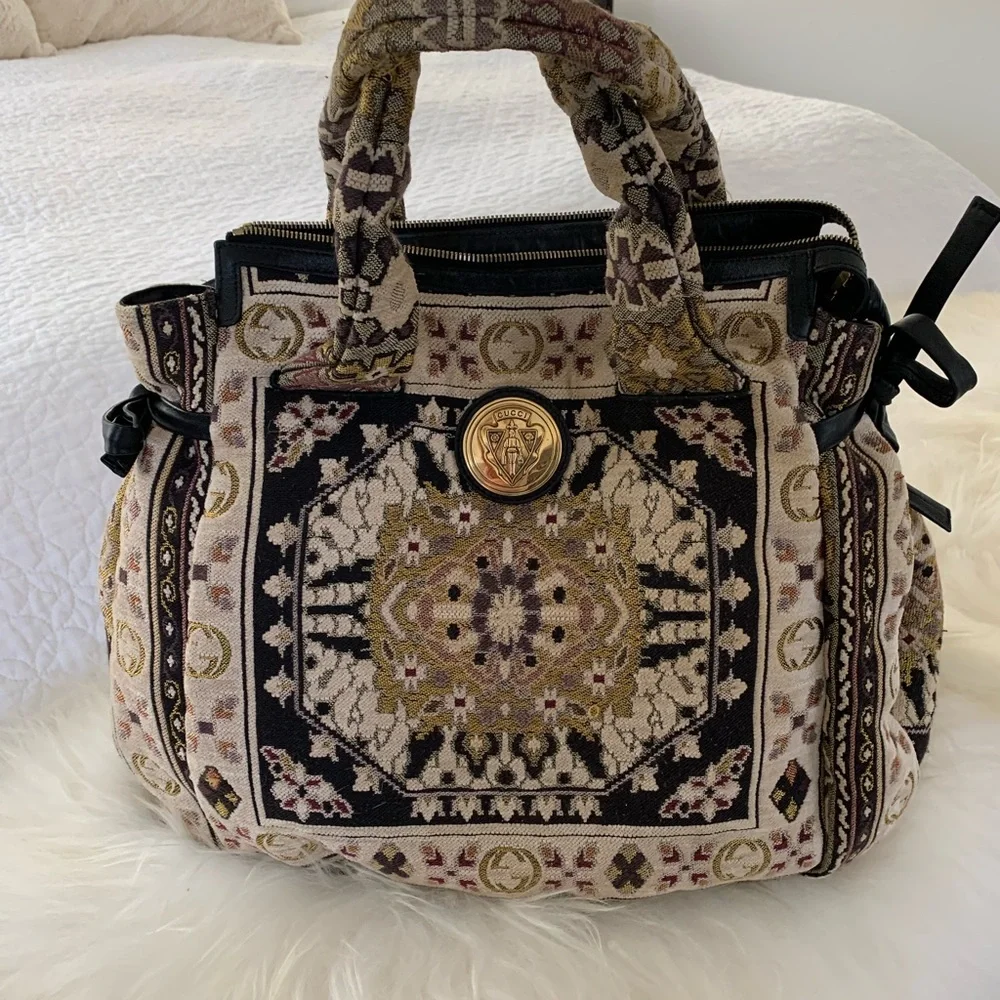 Authentic Verified Gucci Tapestry Hysteria Top Handle Bag - Picture 13 of 15